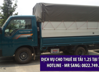 Dịch vụ cho thuê xe tải 1.25 tấn giá rẻ - uy tín tại tphcm