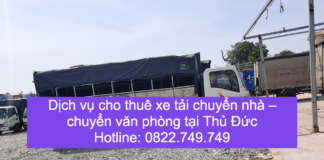 Dịch vụ cho thuê xe tải chuyển nhà – chuyển văn phòng tại Thủ Đức