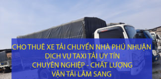 Dịch vụ cho thuê xe tải chuyển nhà Phú Nhuận – Uy tín và chuyên nghiệp