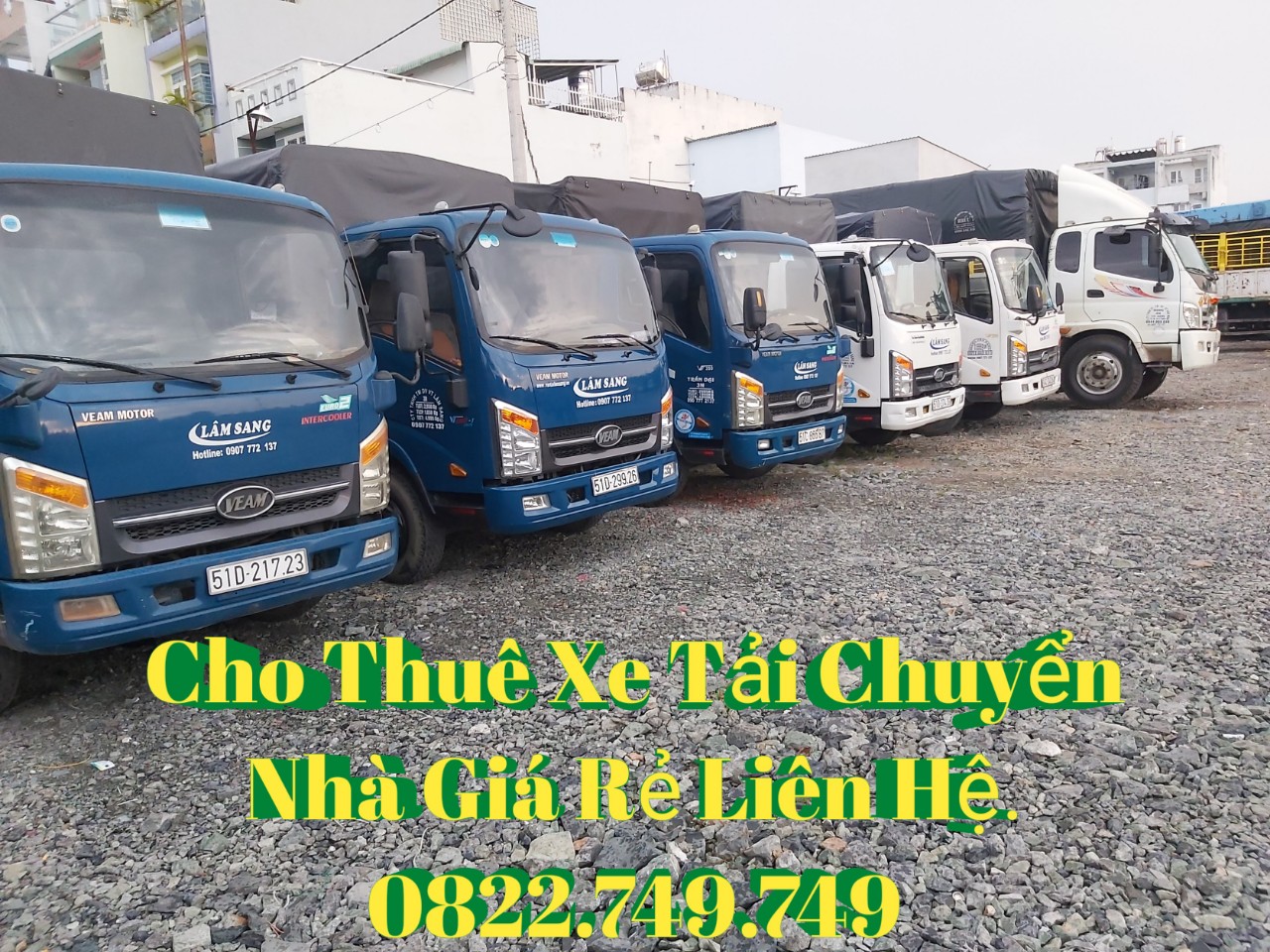 Thuê xe tải chở  hàng  giá rẻ tại TPHCM liên hệ Vận tải & Chuyển Dọn Nhà 247 0822.749.749