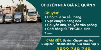 Dịch vụ chuyển nhà, văn phòng chuyên nghiệp và giá rẻ tại Quận 9