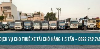 Xe tải chở hàng 1.5 tấn cho thuê tại TPHCM – Vận tải & Chuyển Dọn Nhà 247