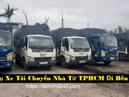 Dịch Vụ Xe Tải Chuyển Nhà Từ TPHCM Đi Bến Tre