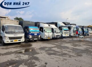Xe Tải Chở Hàng Tại Khu công nghiệp Tân Đô