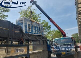 Xe tải chở hàng xã Tân Nhựt